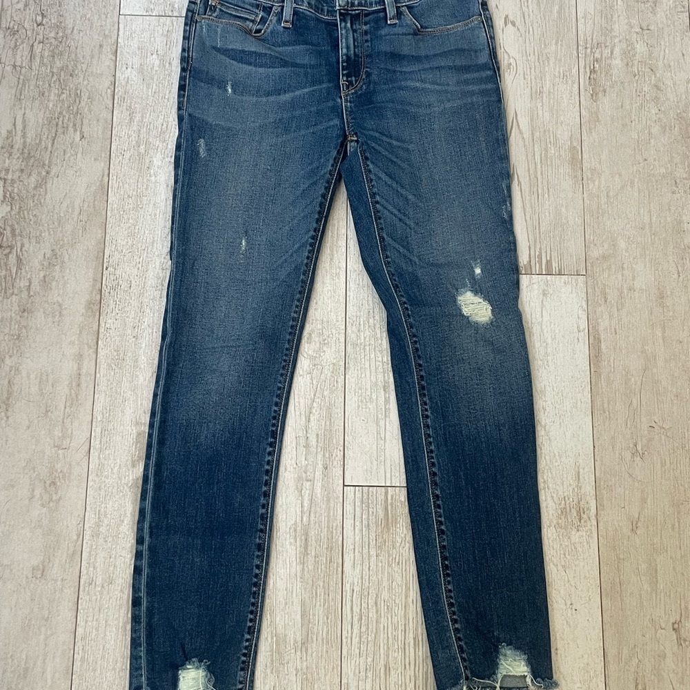 Hudson Jeans Blue Skinny Distressed Denim - Size 27 - Picture 3 of 8